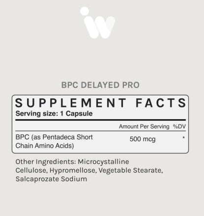 BPC-157 Delayed Pro 60 Capsules for Muscle, Joint & Support