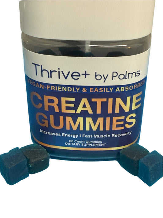 Thrive+ by Palms Creatine Gummies- Blue Raspberry - Dietary Supplement