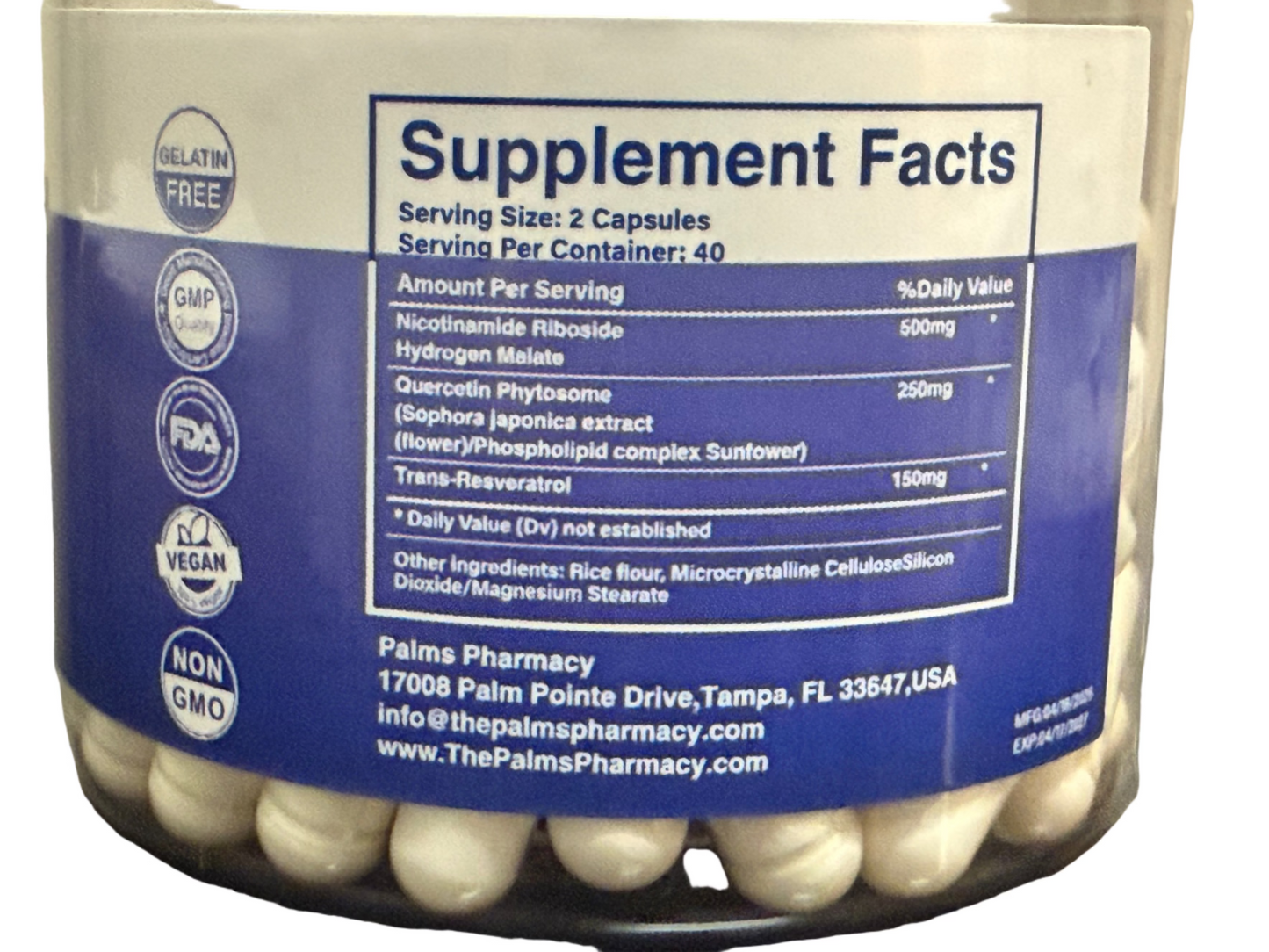 Thrive + by Palms NAD+ Capsules Vegan Friendly & Easily Absorbed Niaciniamide Riboside Boots Energy Anti-Aging 80 Capsules Dietary Supplement Vitamin