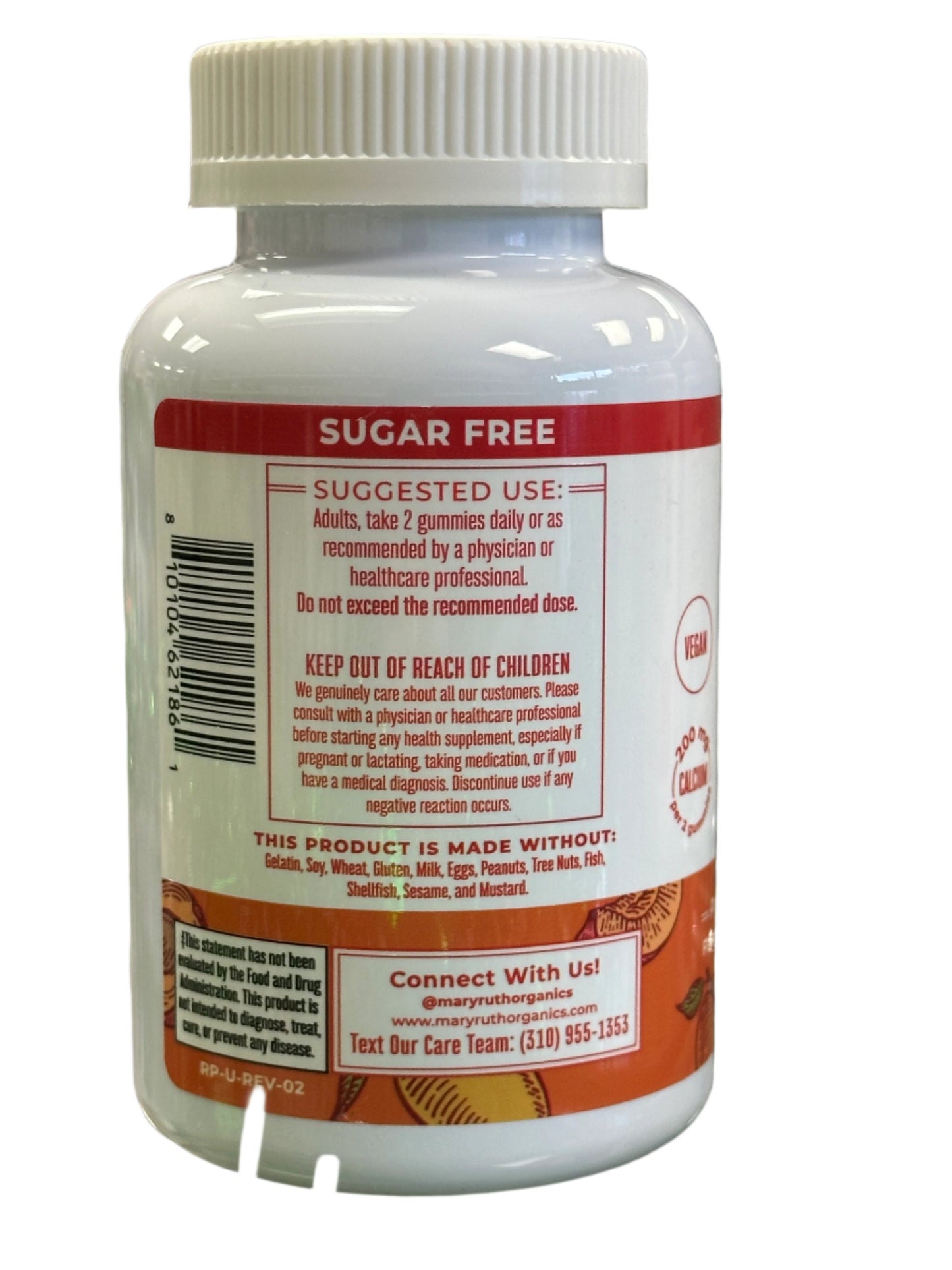 MaryRuth's Calcium Gummies Peach Mango Apricot