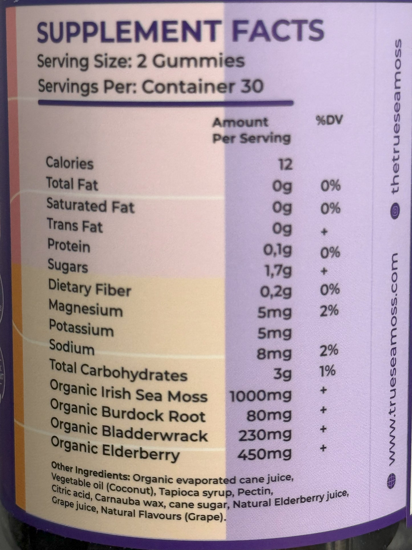 True Sea Moss- Sea Moss & Elderberry Gummies