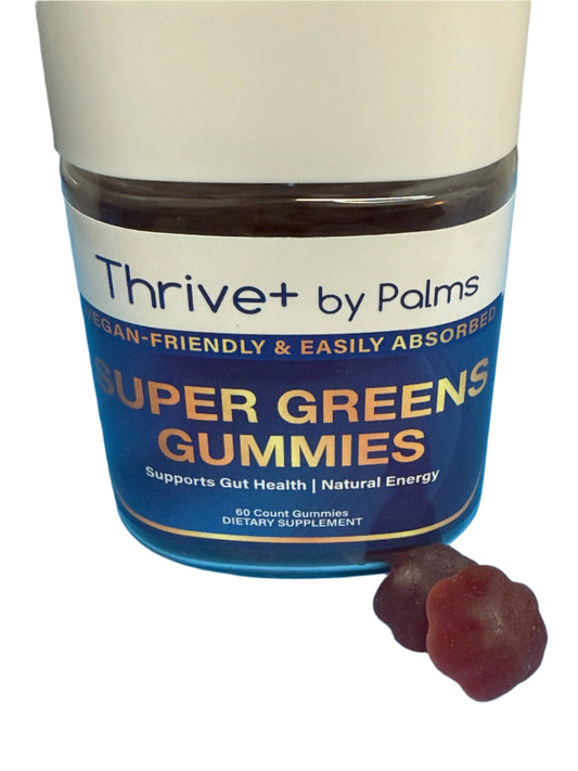 Thrive+ by Palms Super Greens Gummies- Mixed Berries- Dietary Supplement 60 Gummies