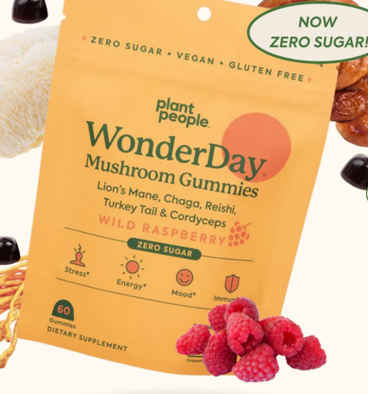 Plant People Wonder Day Mushroom Gummies 10 Count