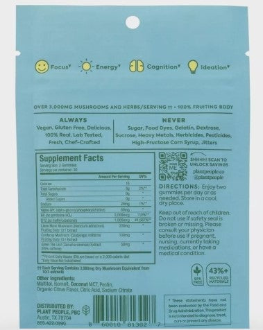 Plant People Wonder Focus Mushroom Gummies