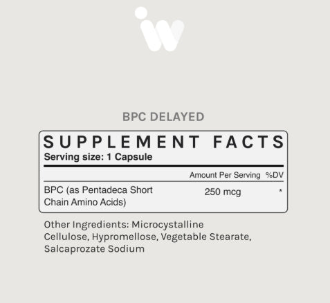 InfiniWell BPC-157 Delayed Release Capsules for Muscle, Joint & Gut Support