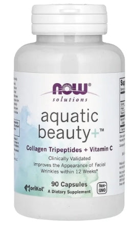 NOW Aquatic Beauty 90 Ct Supplements Healthy Skin, Hair & Nails