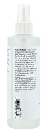 NOW Foods Solutions Magnesium Topical Spray 8 fl oz Fast Absorbing Magnesium