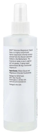 NOW Foods Solutions Magnesium Topical Spray 8 fl oz Fast Absorbing Magnesium