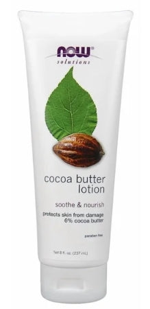 NOW Cocoa Butter Lotion 8 fl oz Deep Moisture for Soft, Healthy Skin