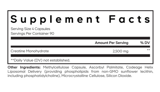 Liposomal Creatine Sport- 360 Capsules Creatine Monohydrate Phospholipid Complex Dietary Supplement
