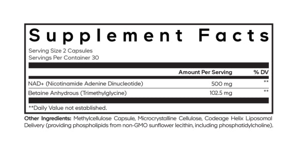 Codeage Liposomal NAD+ Supplement 60 Capsules