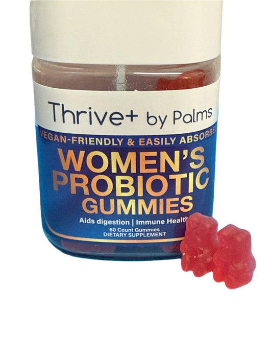 Thrive+ by Palms Women's Probiotic Gummies- Strawberry & Watermelon- Dietary Supplement 60 Gummies