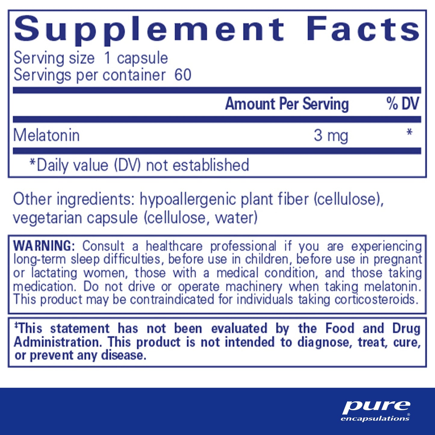 Melatonin 3 mg.