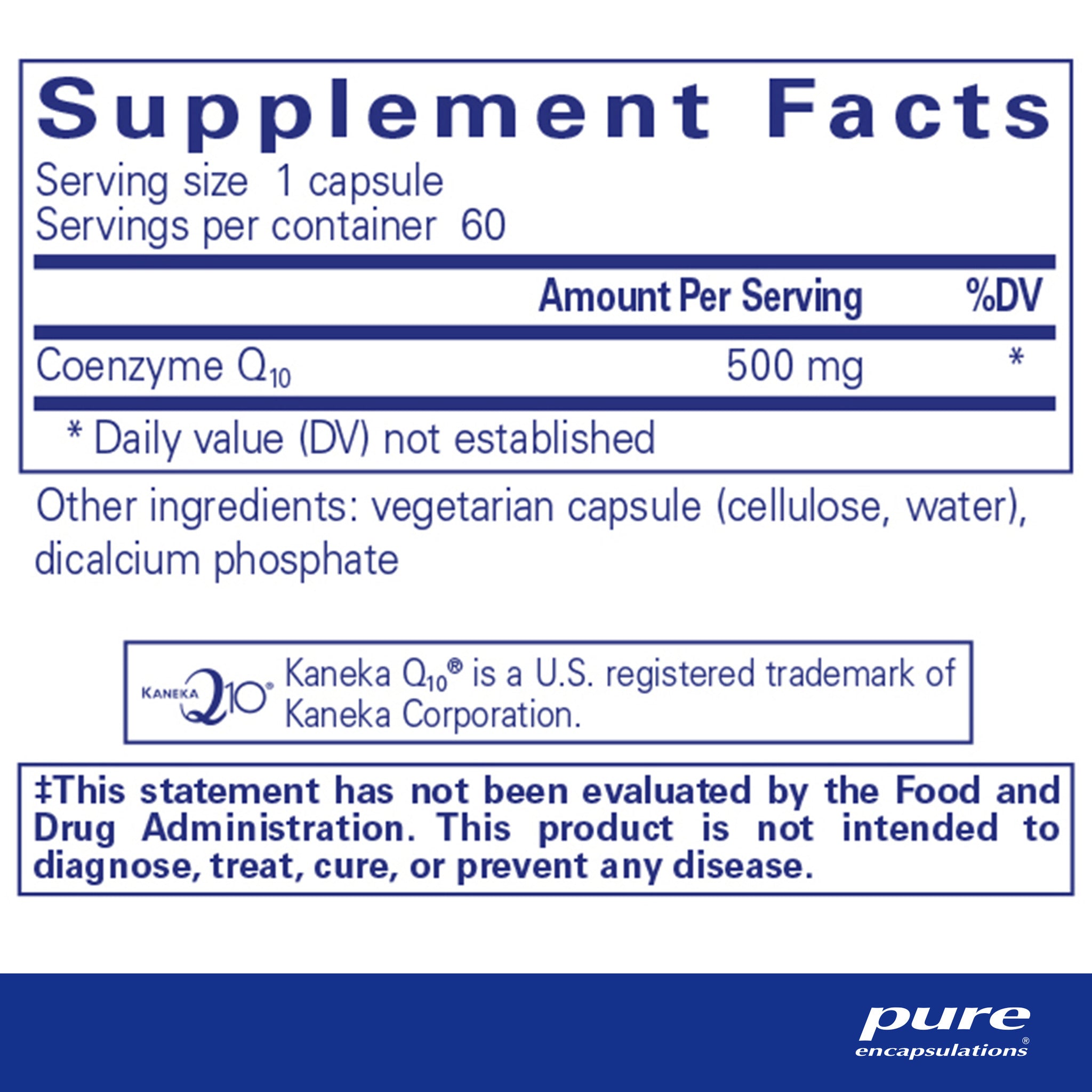 Pure Encapsulations CoQ10 500 Mg. – The Palms Pharmacy