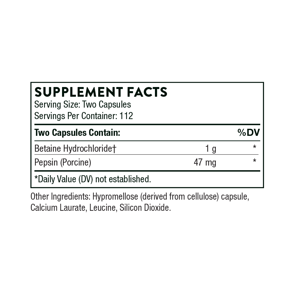 Betaine HCL& Pepsin